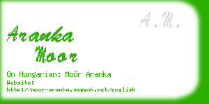 aranka moor business card